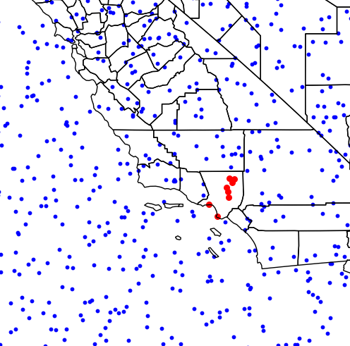 Points in LA county